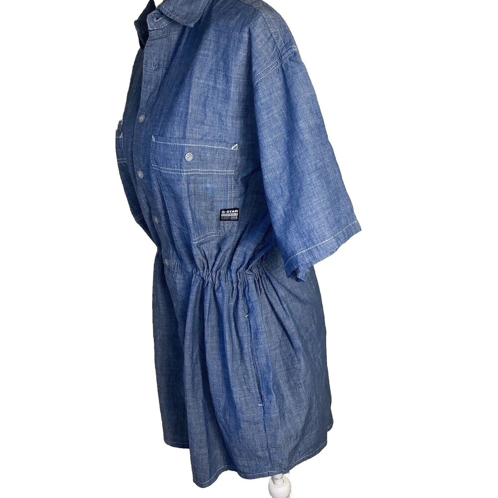 G-Star RAW Women's Chambray  Dress Denim Sz Medium Lightweight NWT Relaxed - Picture 7 of 12